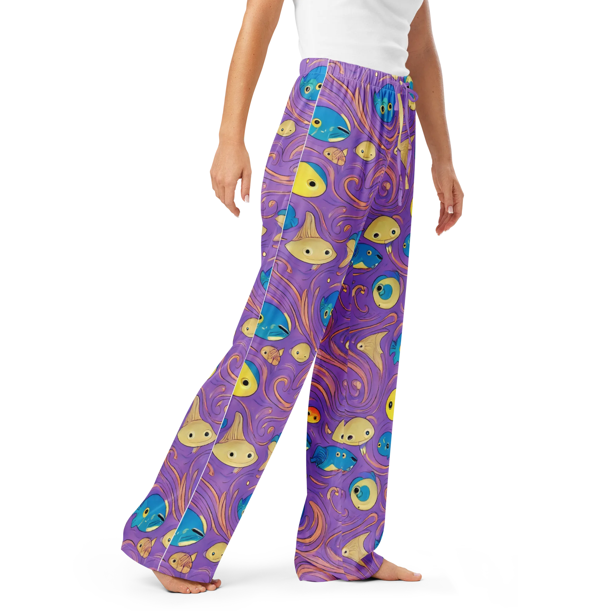 Violet Tide on Women's Pajama Pants — Right Front