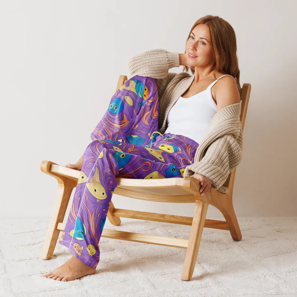 Violet Tide on Women's Pajama Pants — Front