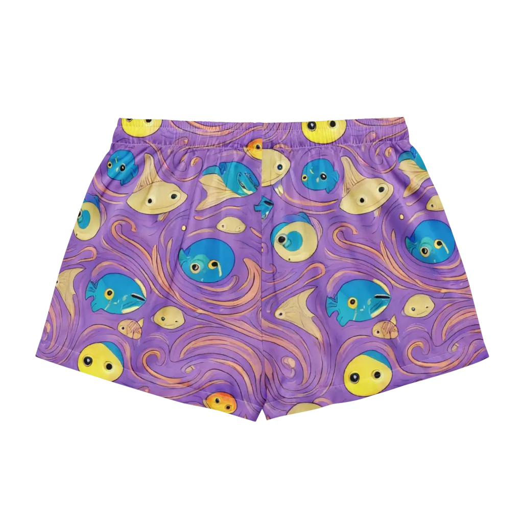 Violet Tide on Women's Pajama Shorts — Back