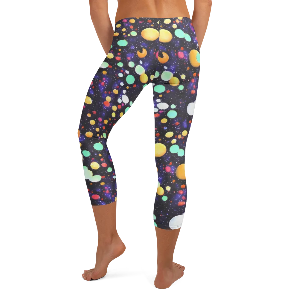 Orbit Pop on Capri Leggings — Back
