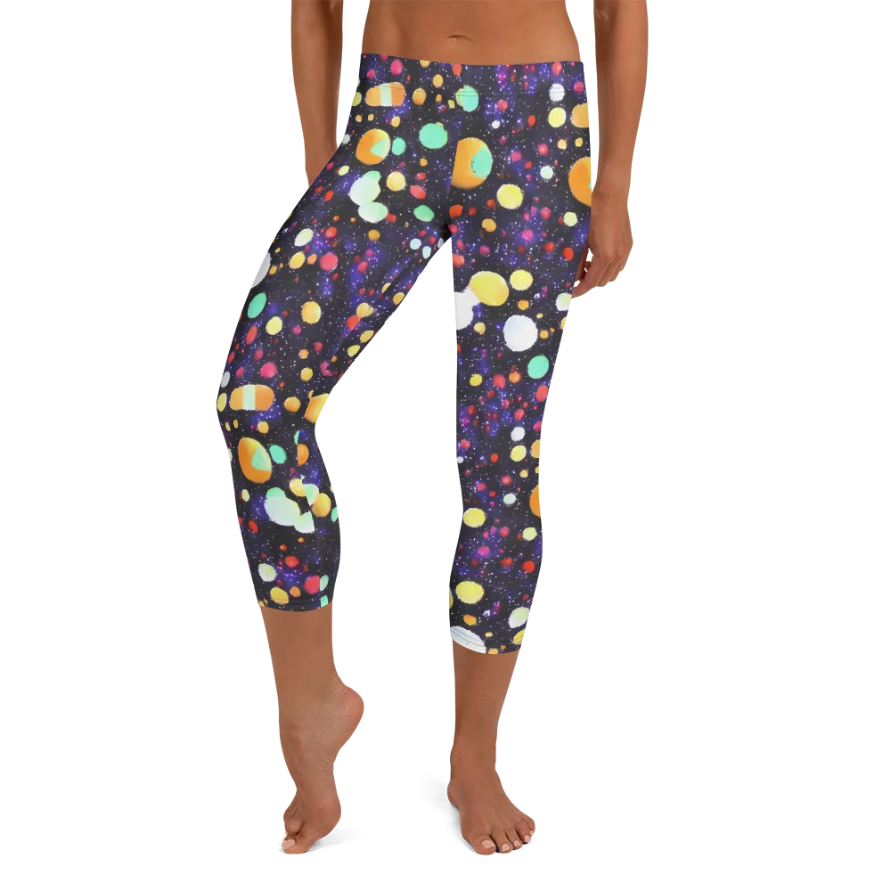 Orbit Pop on Capri Leggings — Front
