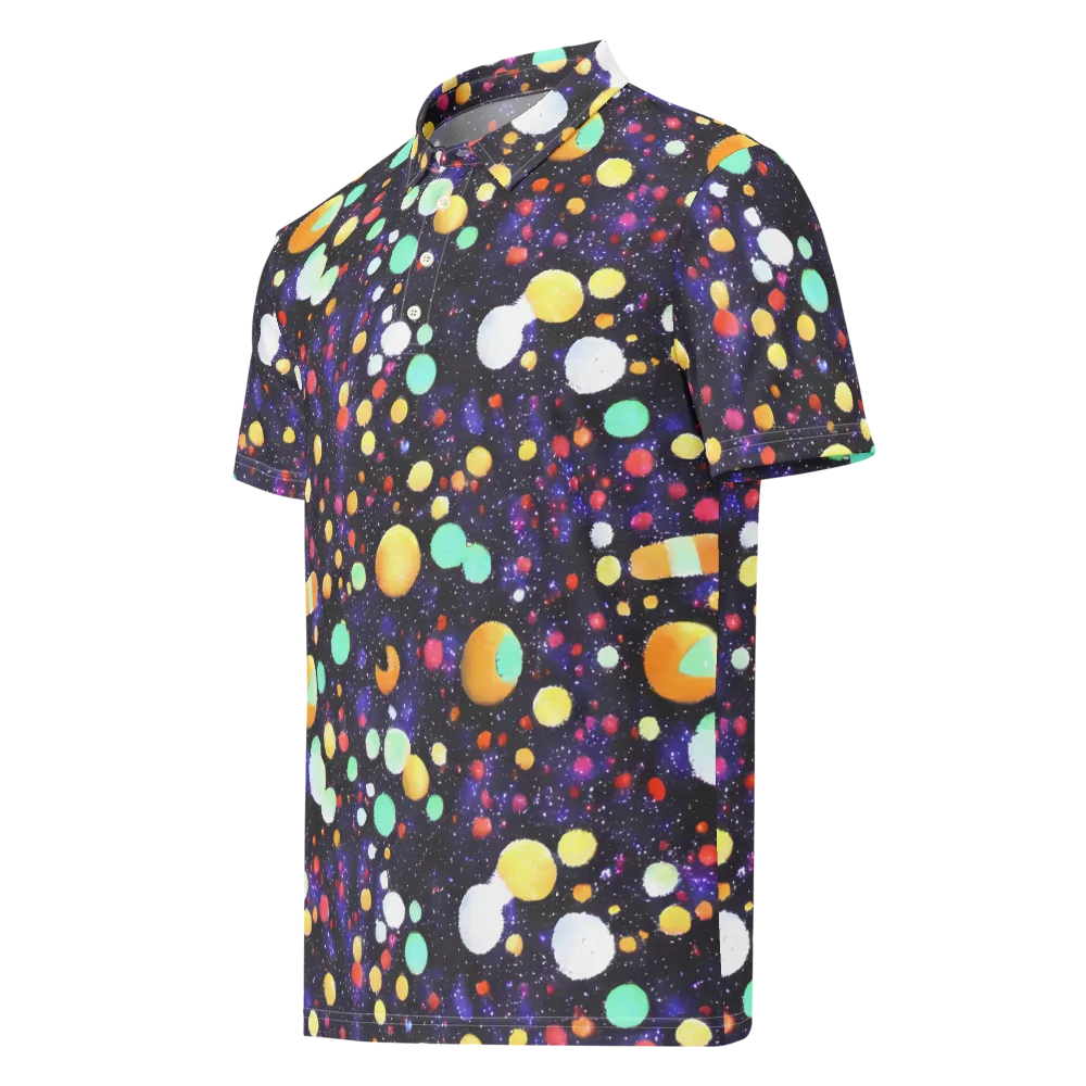 Orbit Pop on Men's Slim Fit Polo Shirt — Left Front