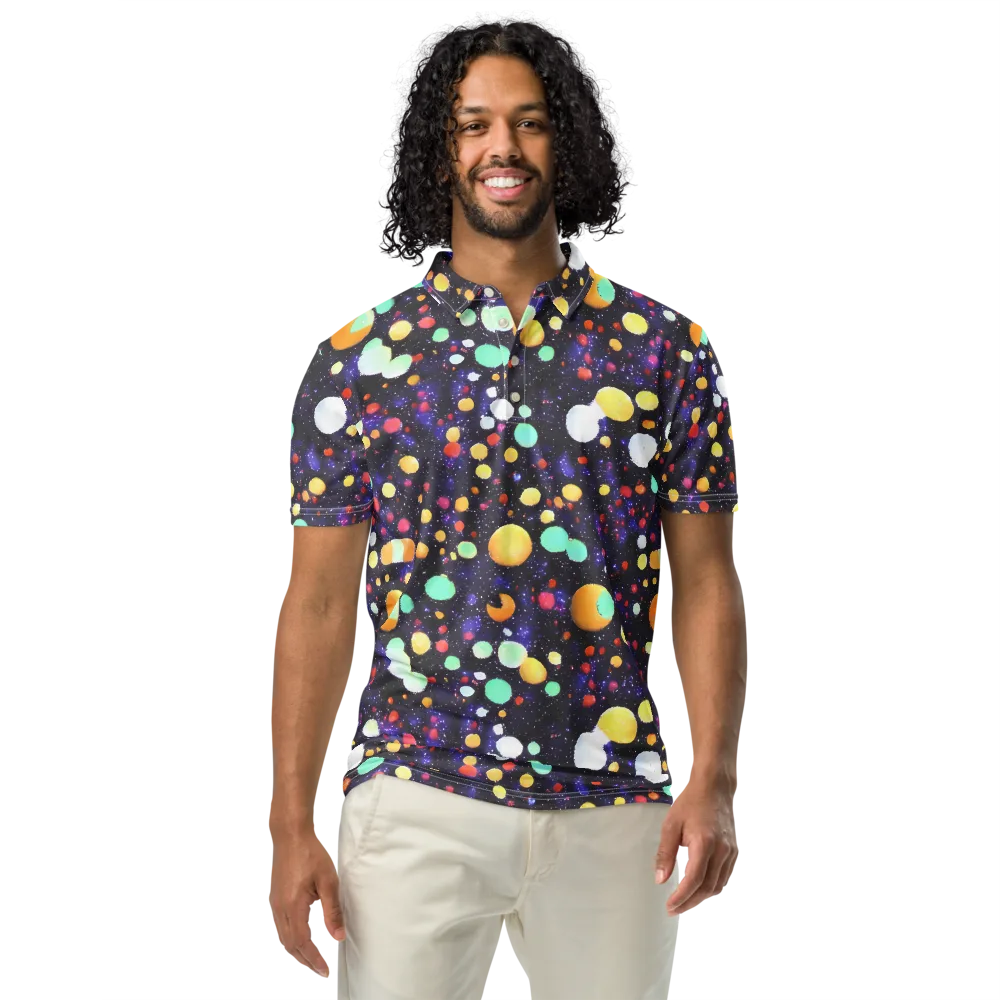 Orbit Pop on Men's Slim Fit Polo Shirt — Front