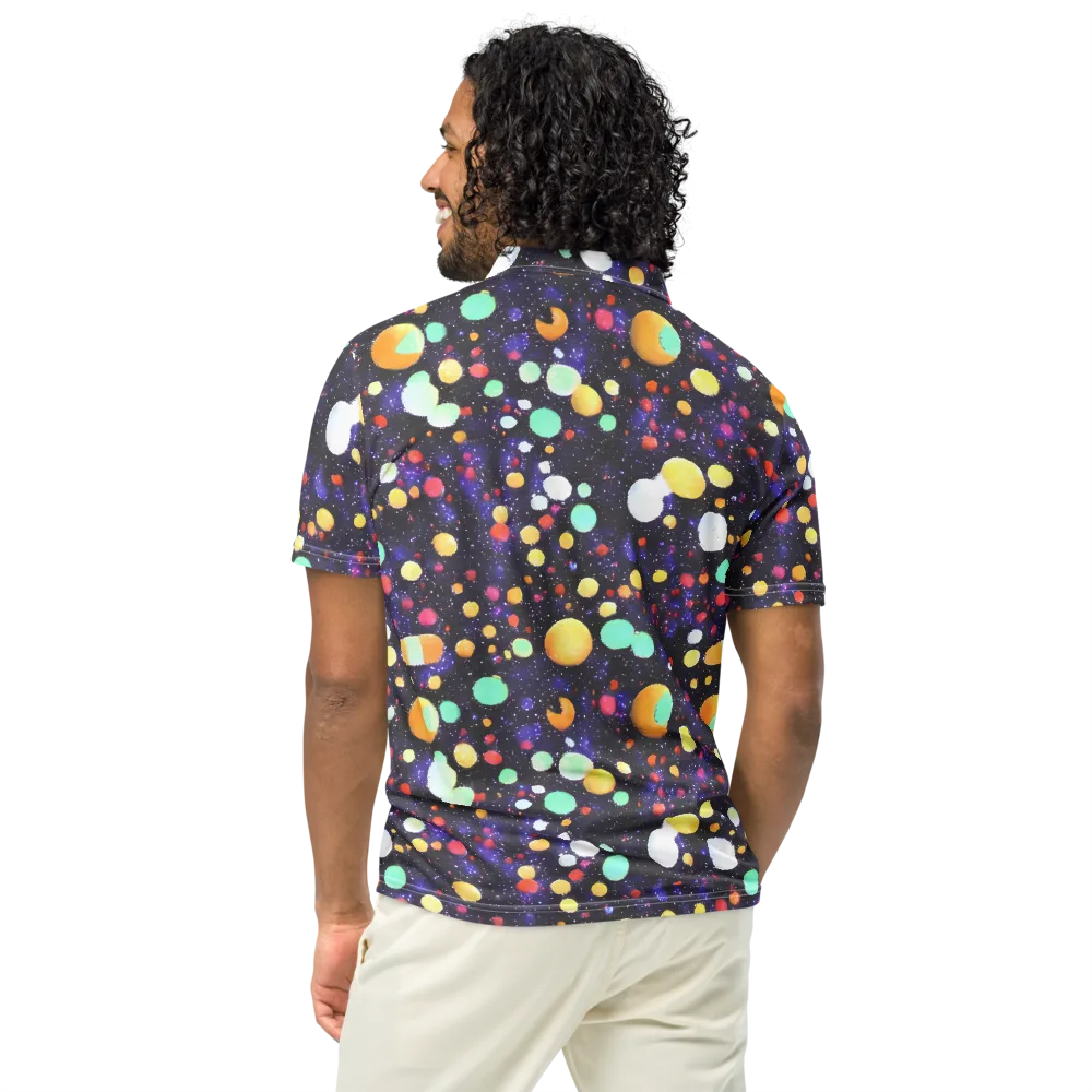 Orbit Pop on Men's Slim Fit Polo Shirt — Back