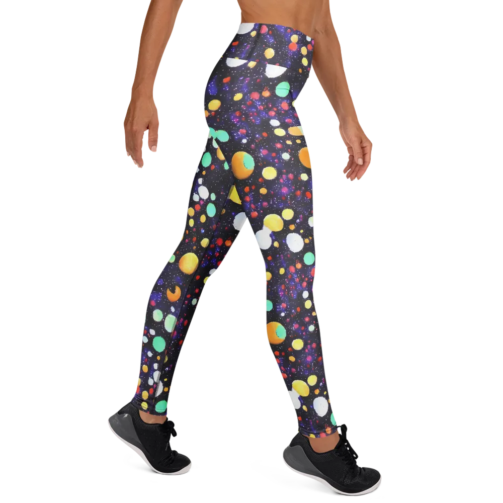 Orbit Pop on Yoga Leggings — Right