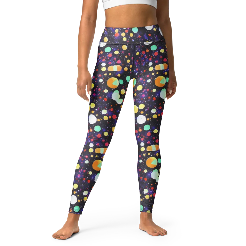 Orbit Pop on Yoga Leggings — Front