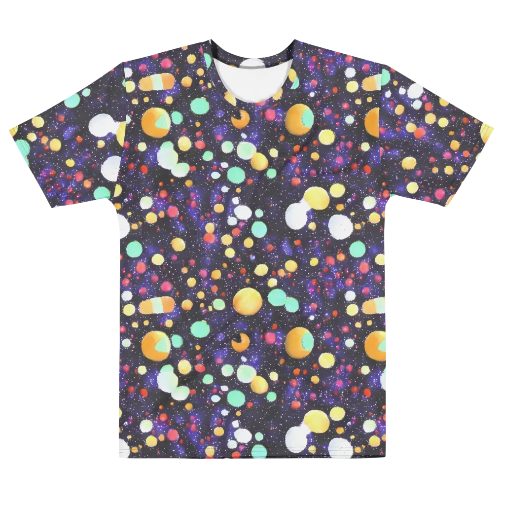 Orbit Pop on Men's Cotton Crew Neck T-Shirt — Front