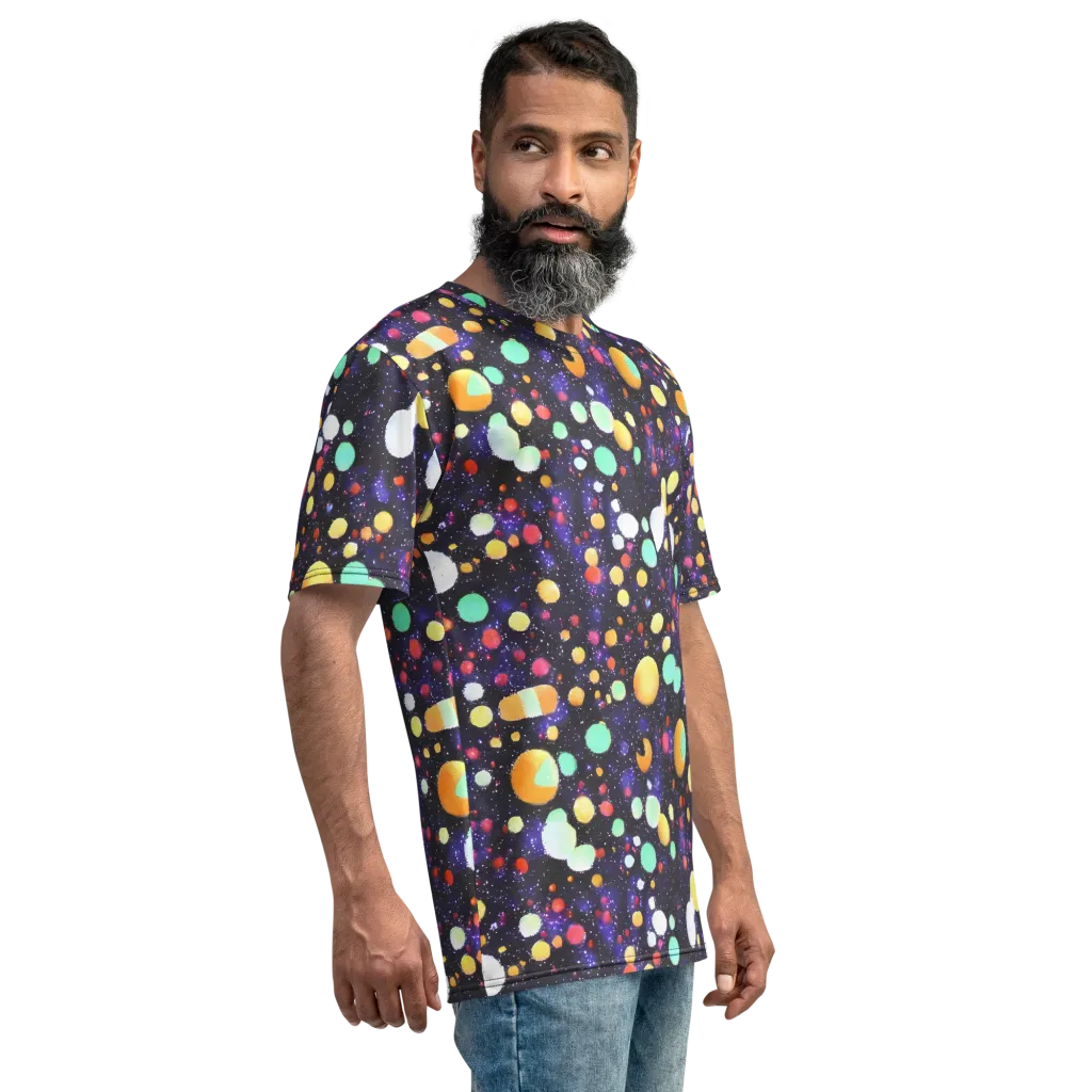Orbit Pop on Men's Crew Neck T-Shirt — Right