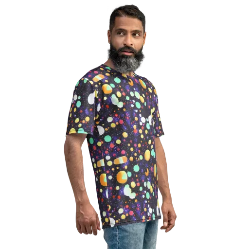 Orbit Pop on a Men's Crew Neck T-Shirt