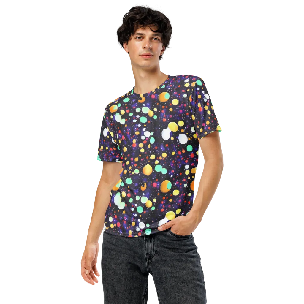 Orbit Pop on Men's Crew Neck T-Shirt — Front