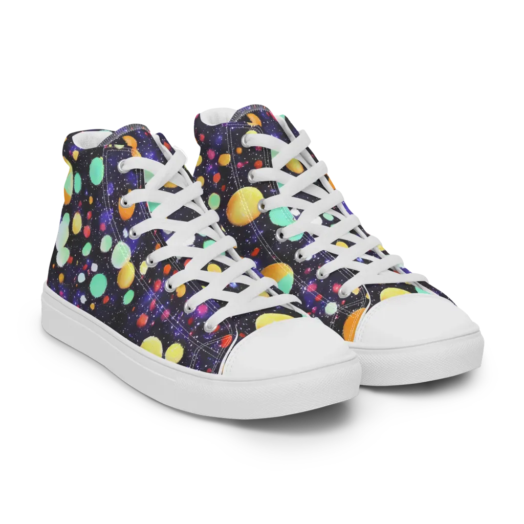 Orbit Pop on Men's High Top Canvas Shoes — Right Front