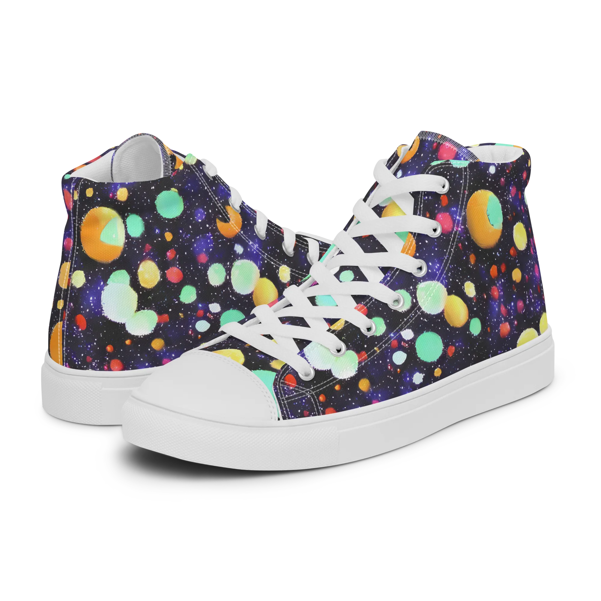 Orbit Pop on Men's High Top Canvas Shoes — Left