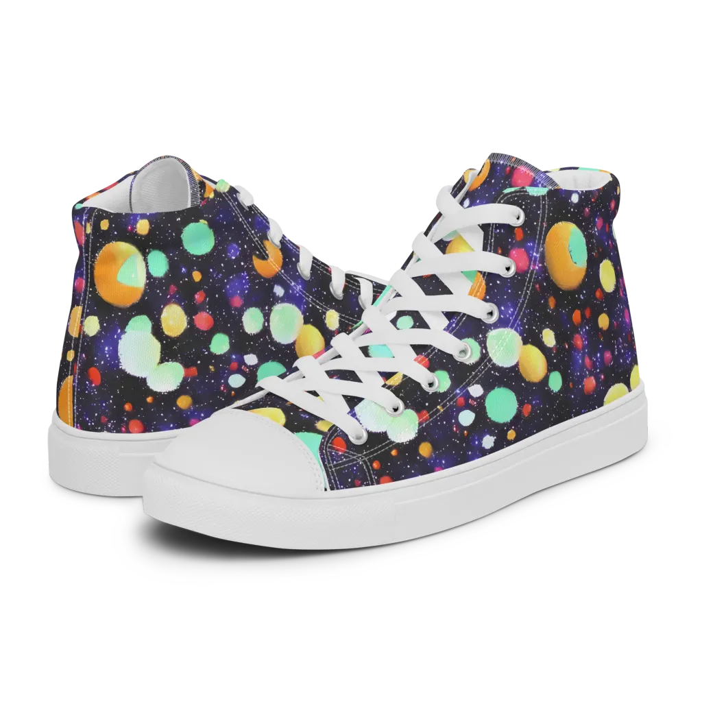 Orbit Pop on Men's High Top Canvas Shoes — Left