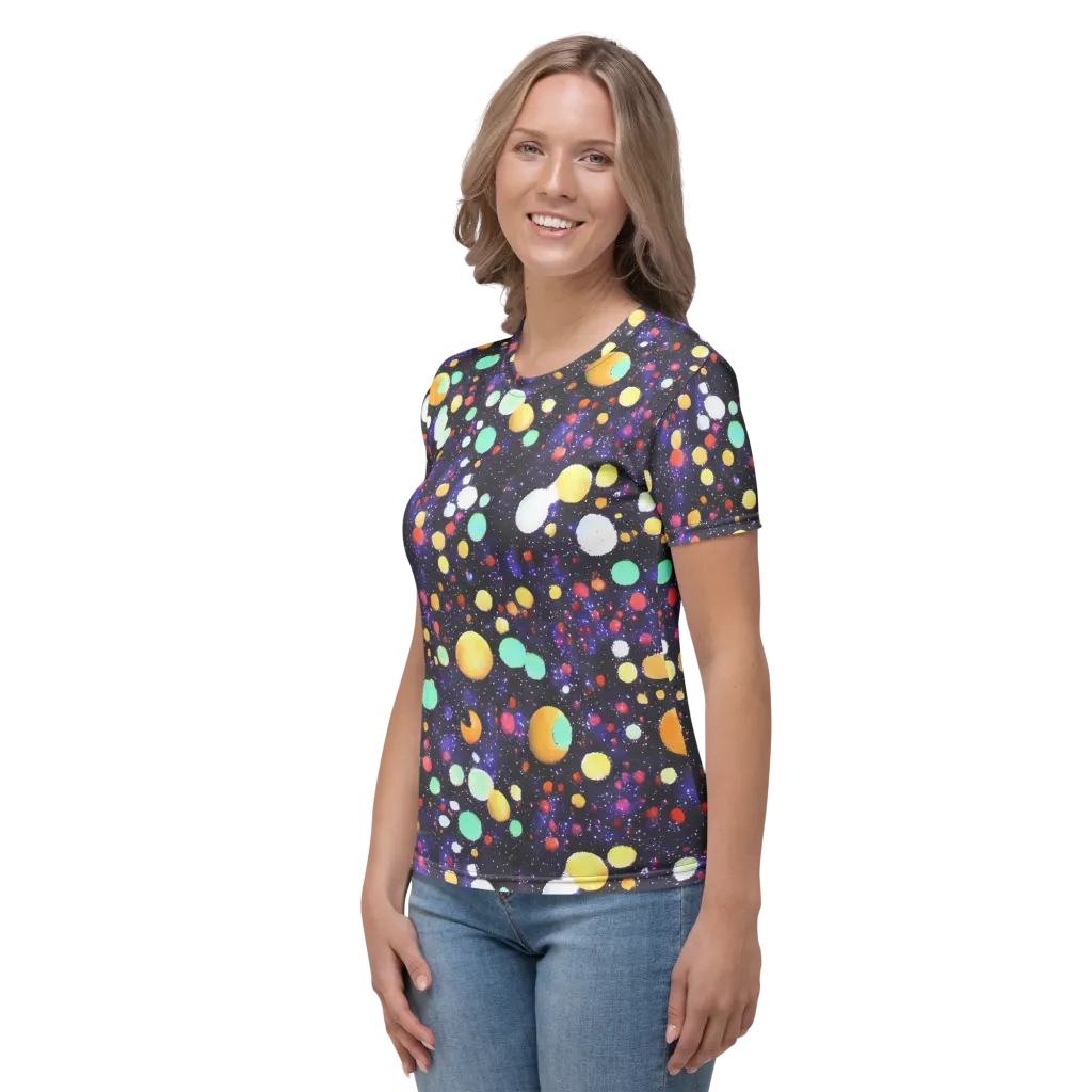 Orbit Pop on Women's Crew Neck T-Shirt — Left