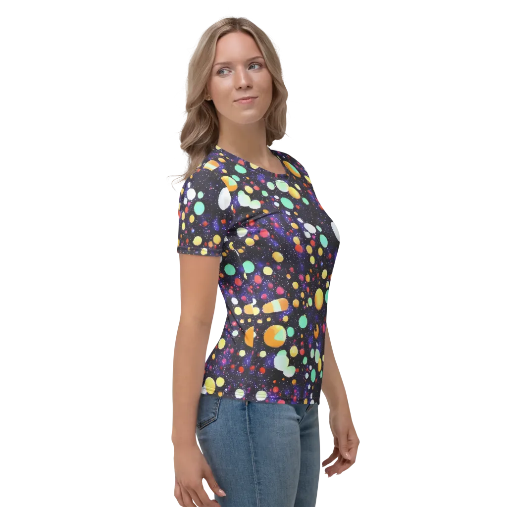 Orbit Pop on Women's Crew Neck T-Shirt — Right