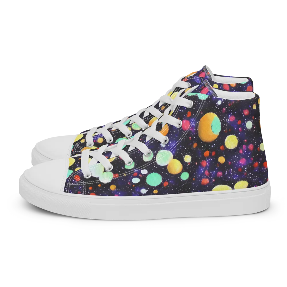 Orbit Pop on Women's High Top Canvas Shoes — Left