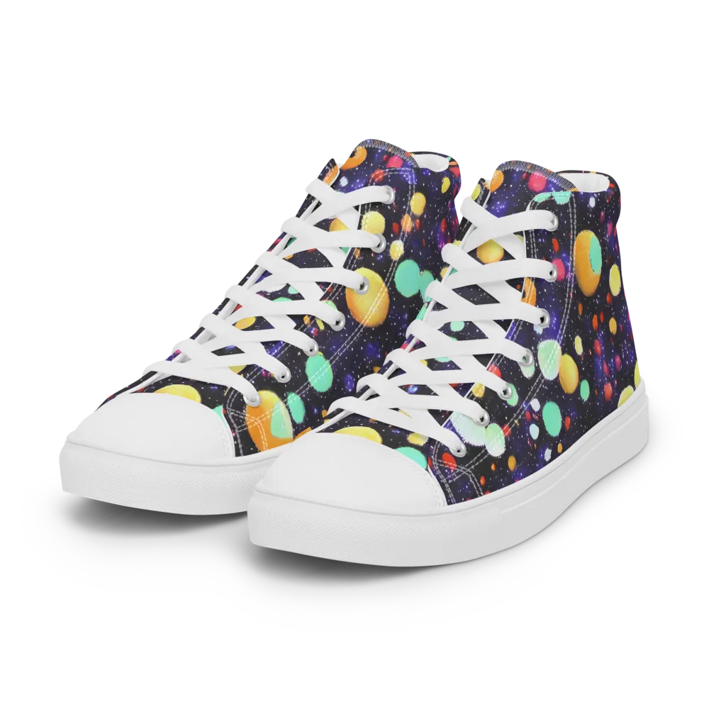 Orbit Pop on Women's High Top Canvas Shoes — Left Front