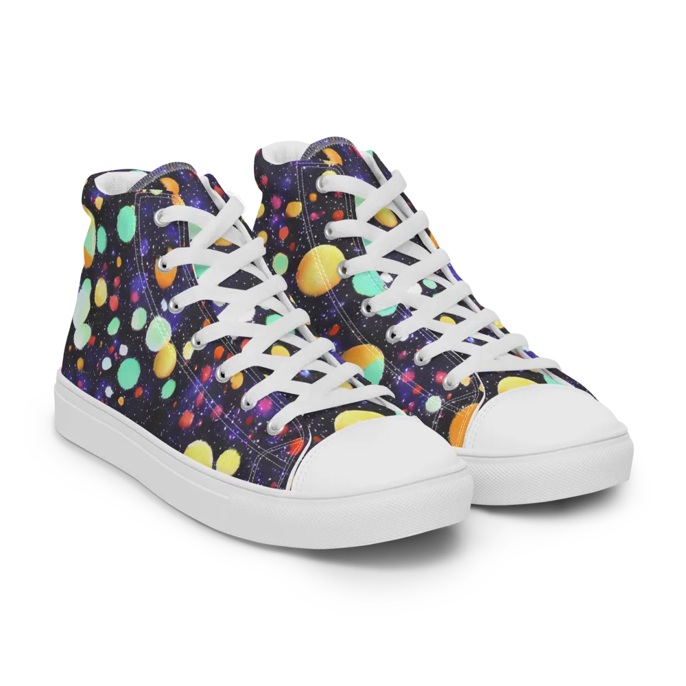 Orbit Pop on Women's High Top Canvas Shoes — Right Front