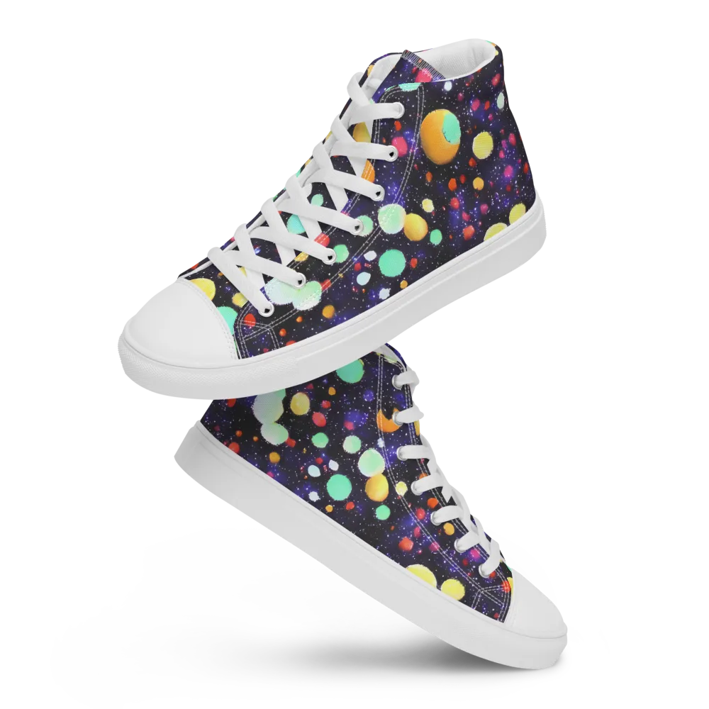 Orbit Pop on Women's High Top Canvas Shoes — Front