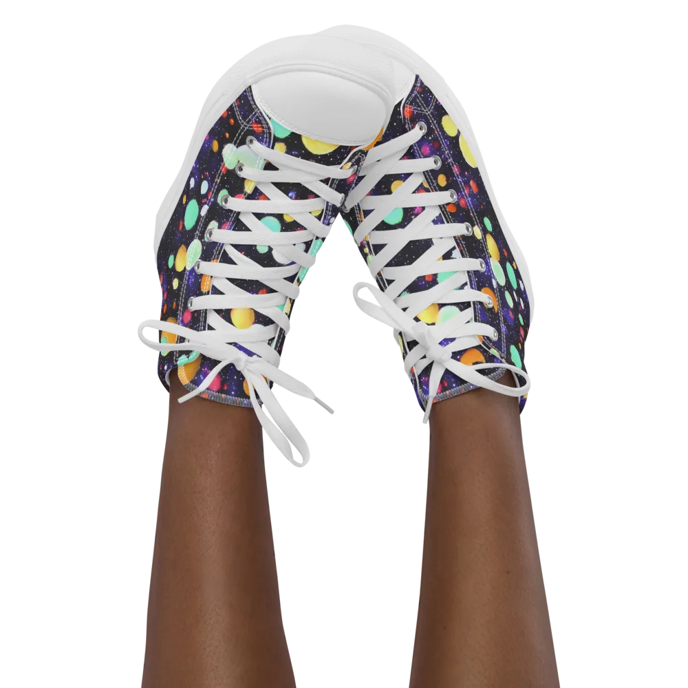 Orbit Pop on Women's High Top Canvas Shoes — Front