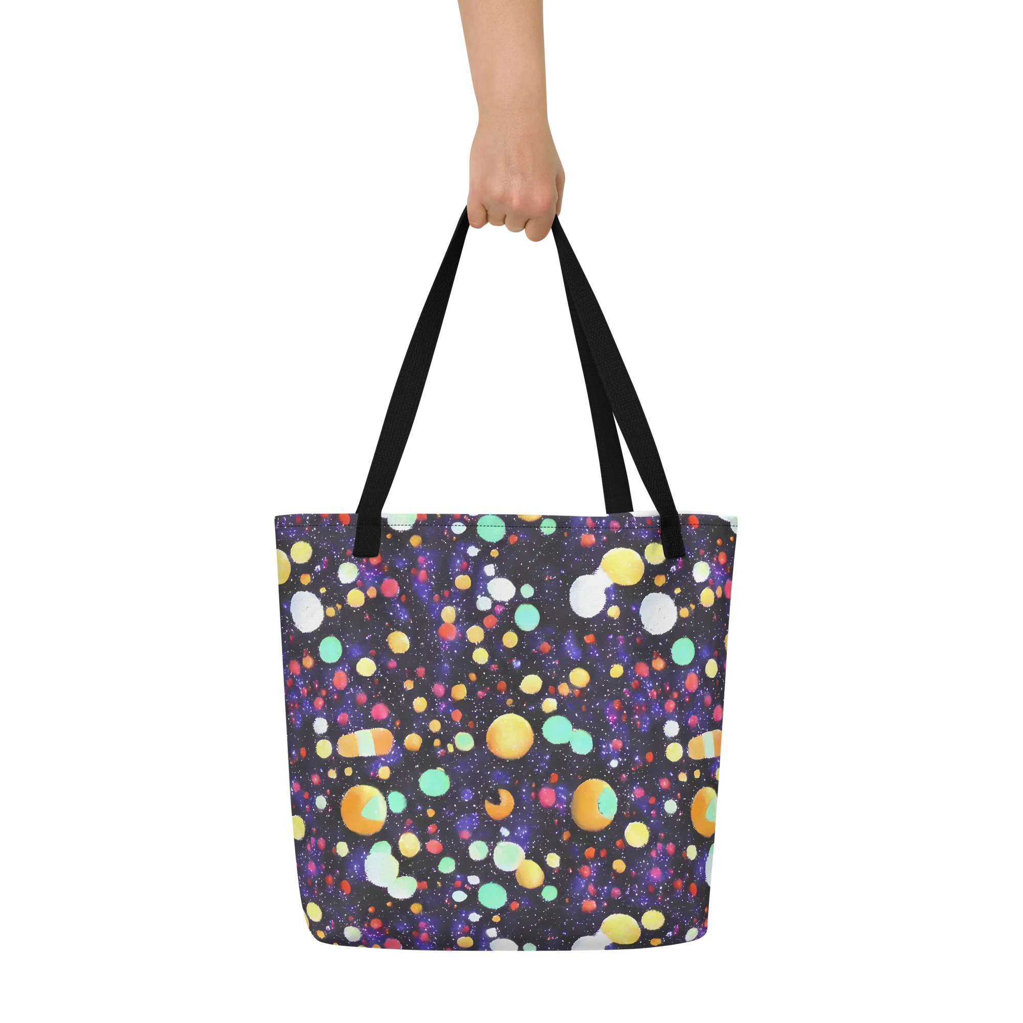 Orbit Pop on Large Tote Bag W/ Pocket — Front