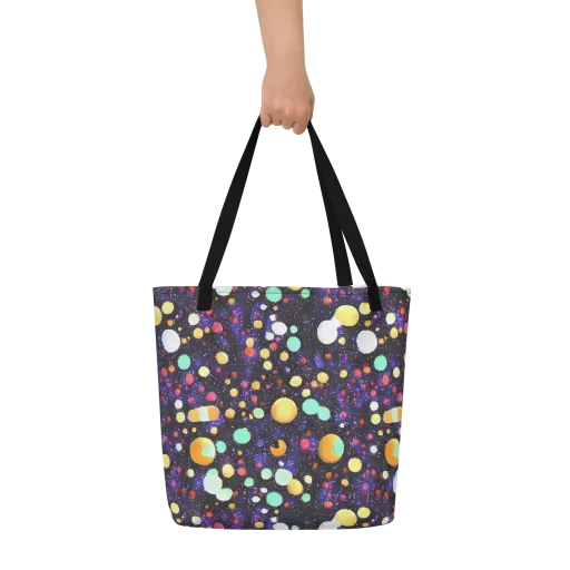Orbit Pop on a Large Tote Bag W/ Pocket