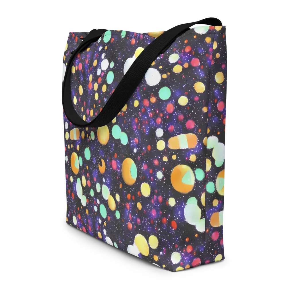 Orbit Pop on Large Tote Bag W/ Pocket — Front