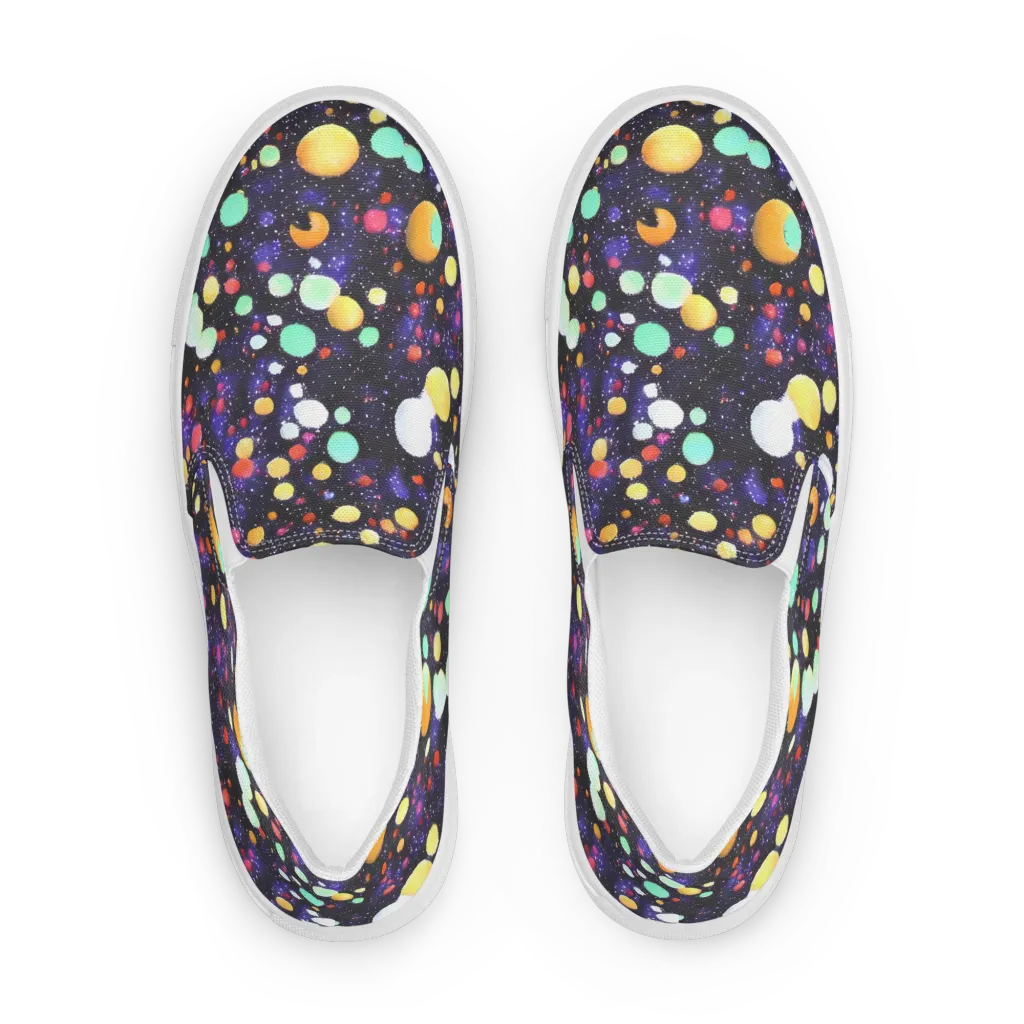 Orbit Pop on Women's Slip-On Canvas Shoes — Front