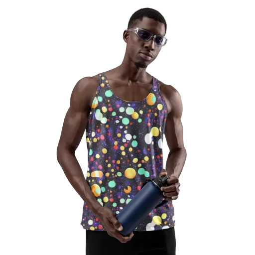 Orbit Pop on a Men's Tank Top