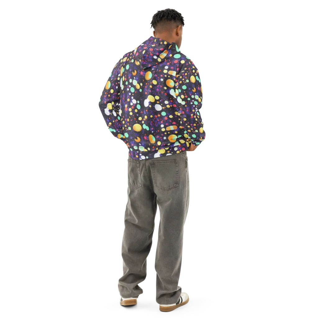 Orbit Pop on Cotton Hoodie — Back