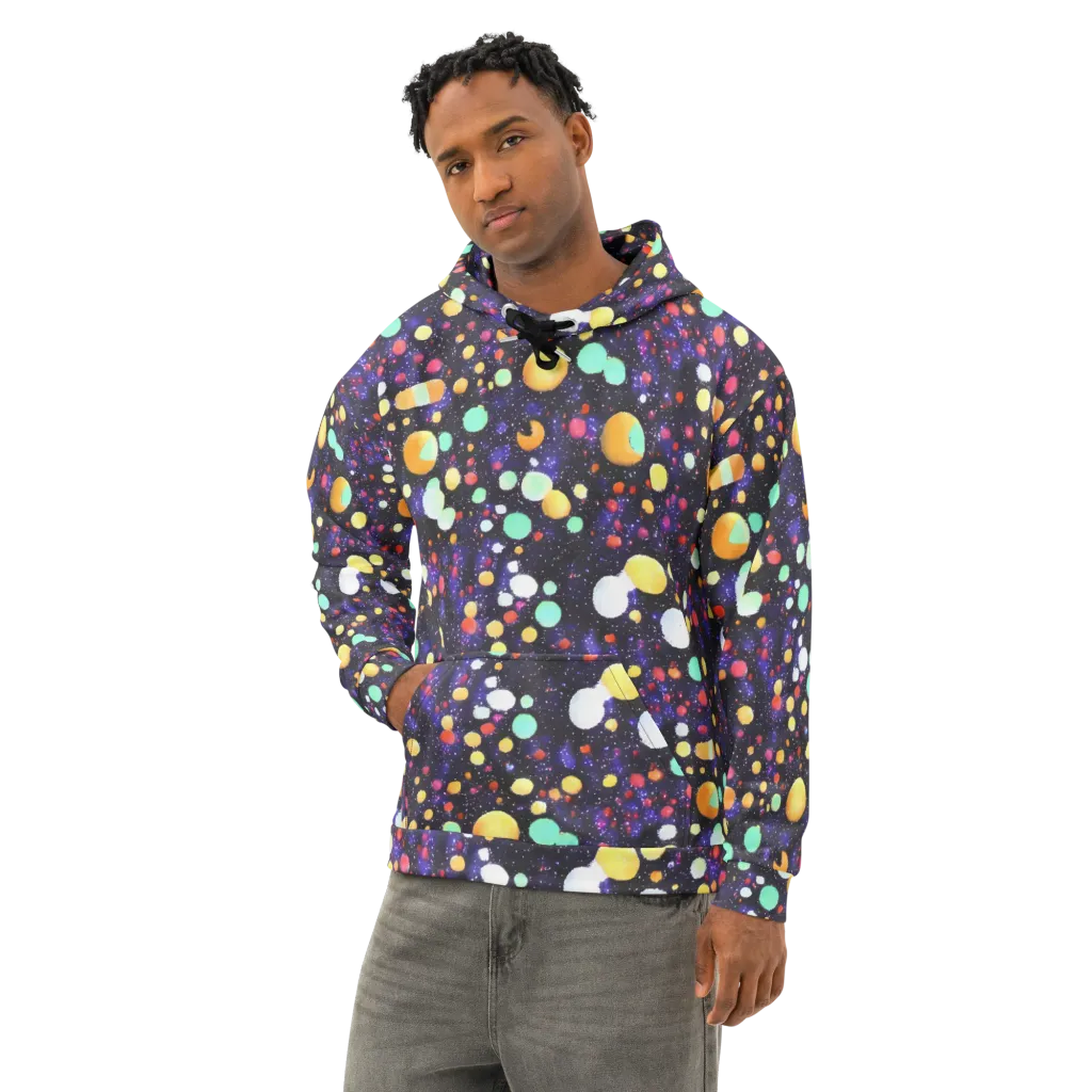 Orbit Pop on Cotton Hoodie — Left Front