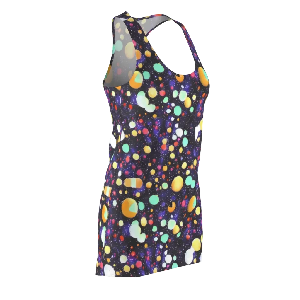 Orbit Pop on Racerback Dress — Front Side