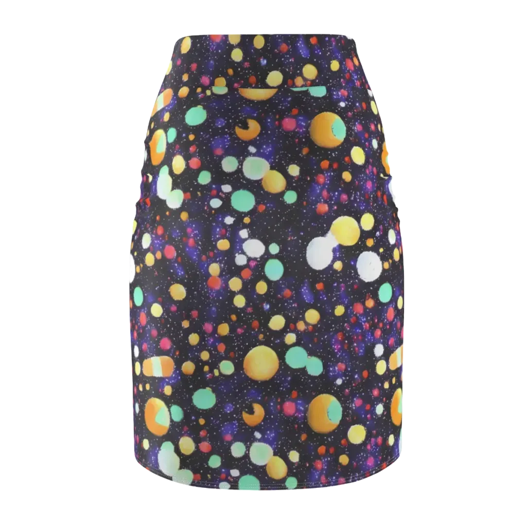 Orbit Pop on Pencil Skirt — Back