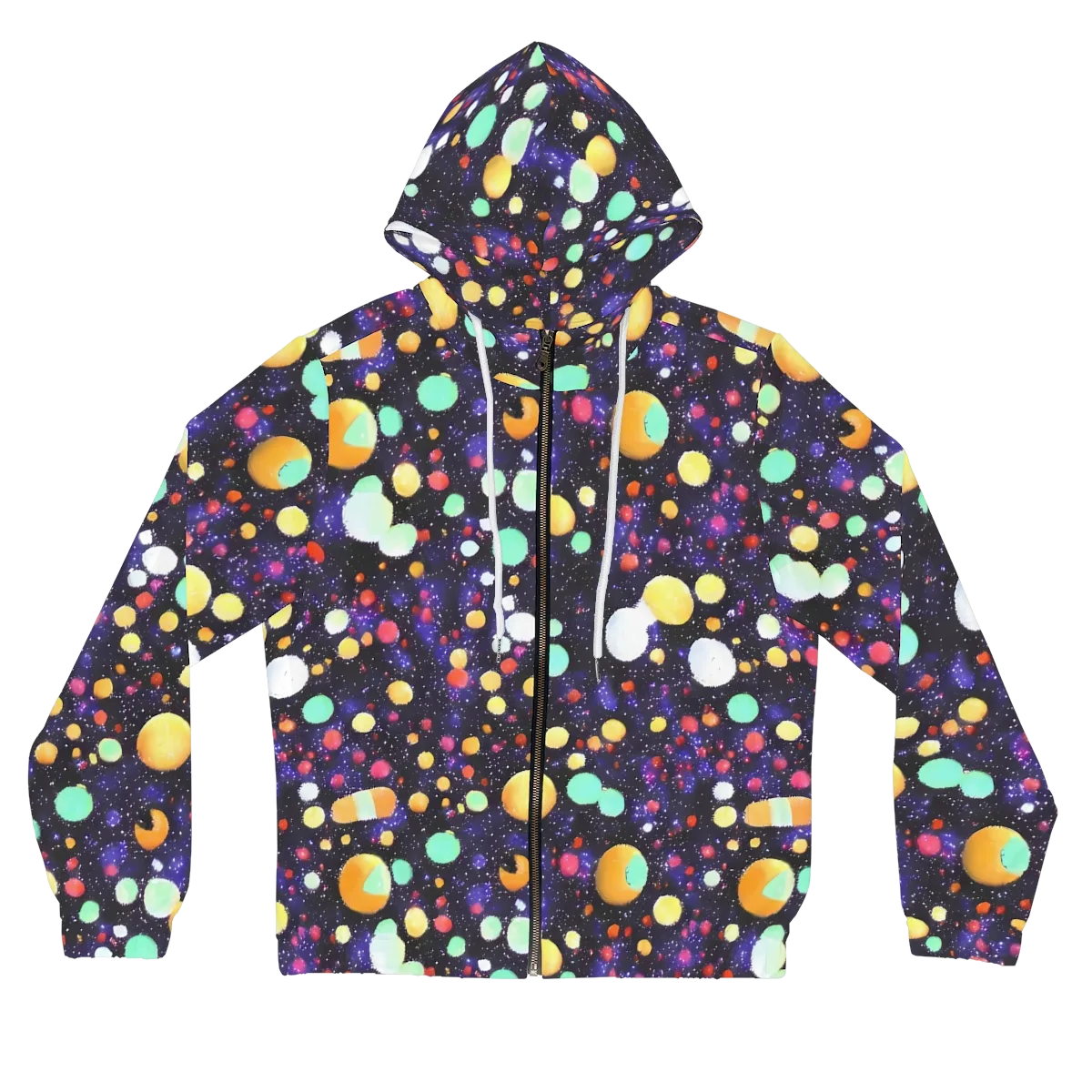 Orbit Pop on Women's Full-Zip Hoodie — Front