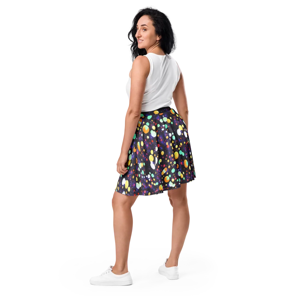 Orbit Pop on Skater Skirt — Back