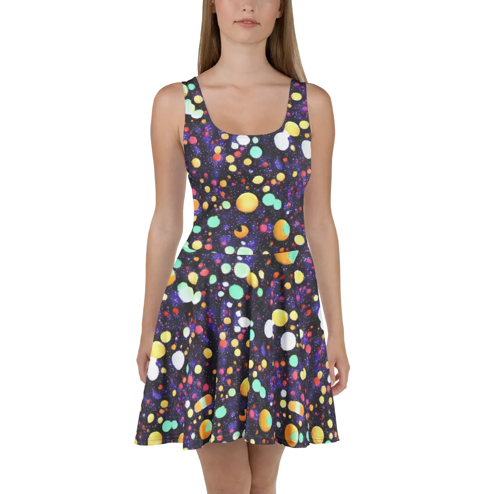 Orbit Pop on Skater Dress — Front