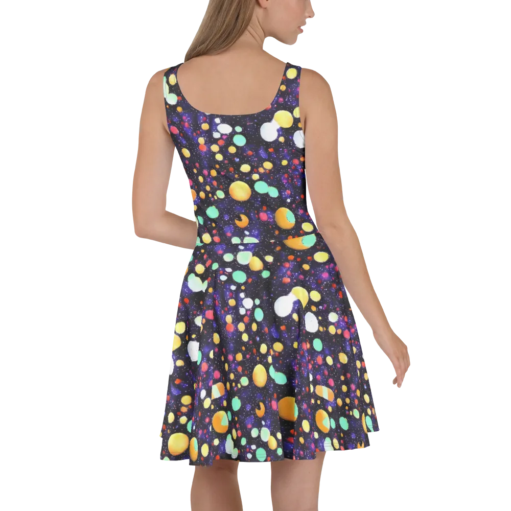 Orbit Pop on Skater Dress — Back