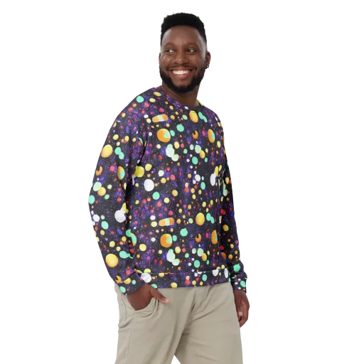 Orbit Pop on a Sweatshirt