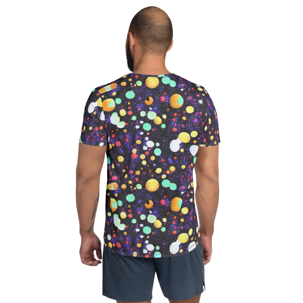 Orbit Pop on Men's Athletic T-Shirt — Back