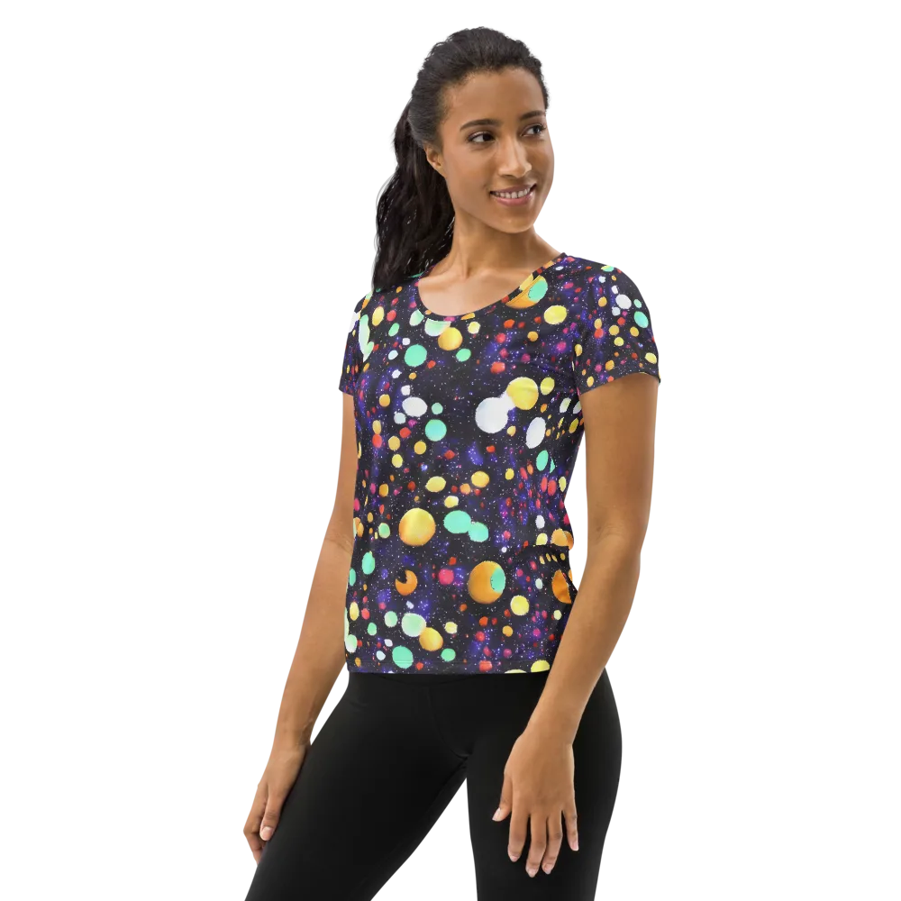 Orbit Pop on Women's Athletic T-Shirt — Left
