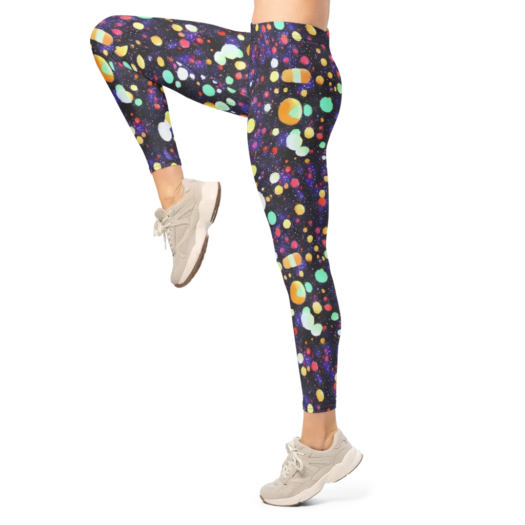 Orbit Pop on Leggings — Left