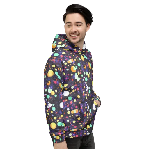 Orbit Pop on a Hoodie
