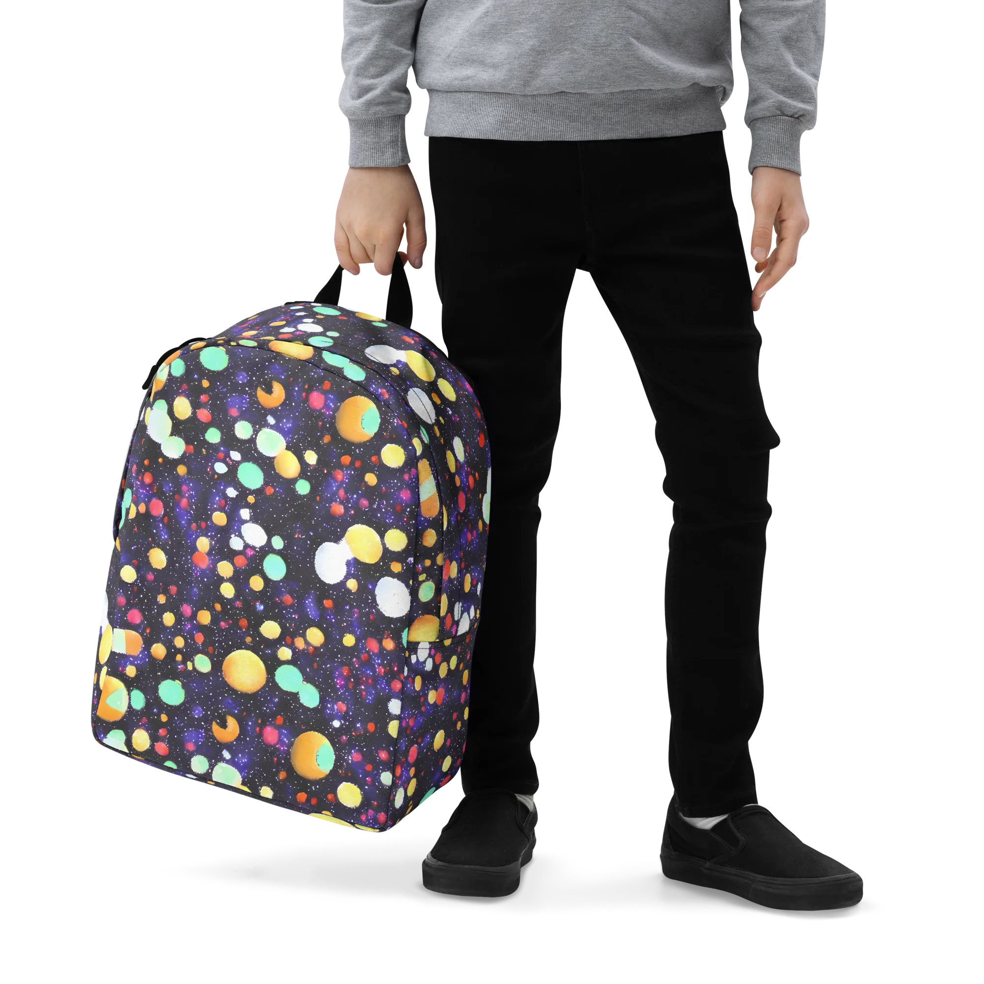 Orbit Pop on Minimalist Backpack — Zoomed-in