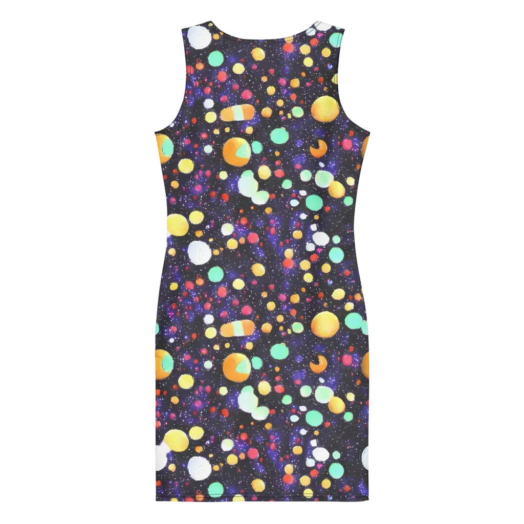 Orbit Pop on Bodycon Dress — Back