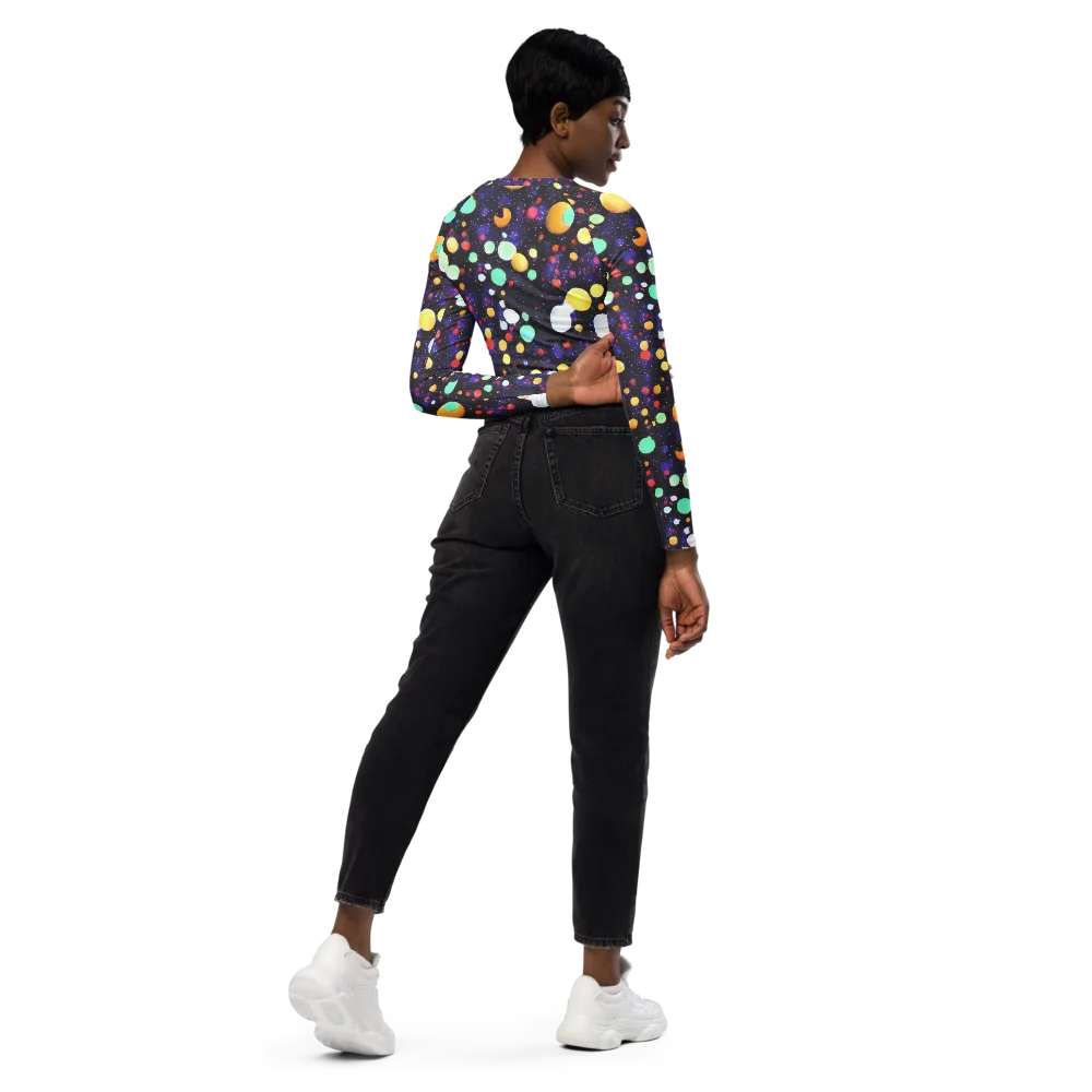 Orbit Pop on Long Sleeve Crop Top — Right Back