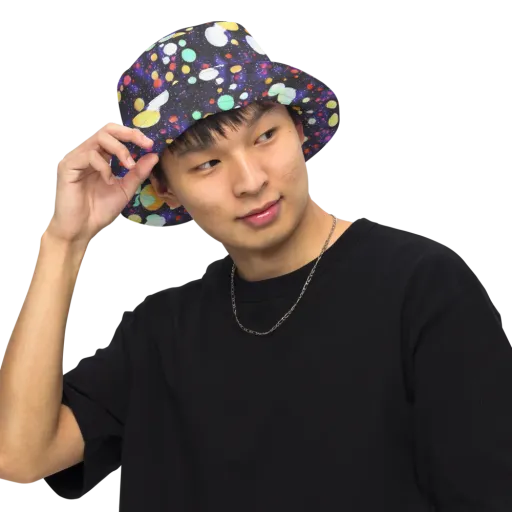Orbit Pop on a Reversible Bucket Hat