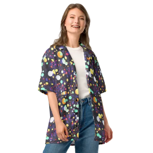 Orbit Pop on a Button Shirt