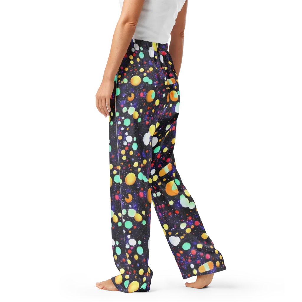 Orbit Pop on Women's Pajama Pants — Left