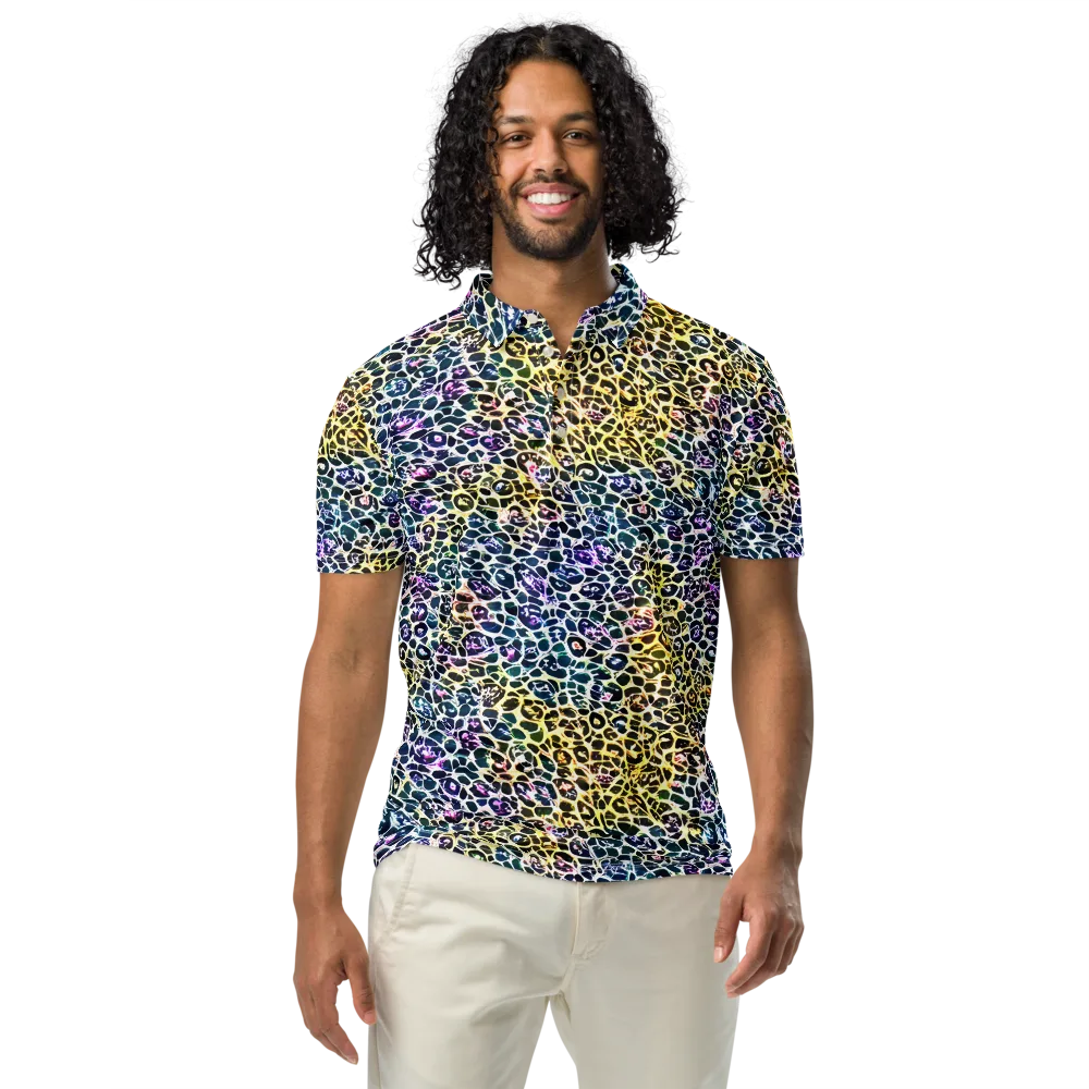 Midnight Mineral on Men's Slim Fit Polo Shirt — Front