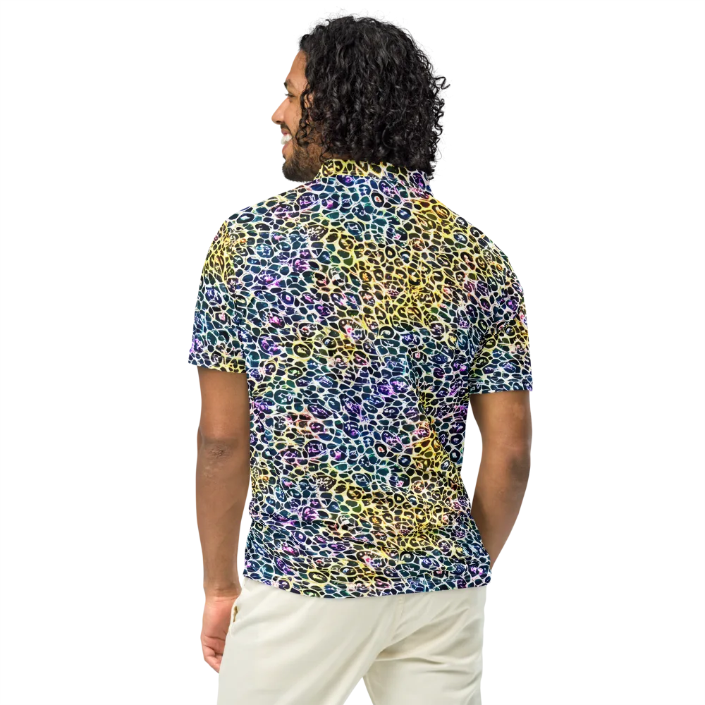 Midnight Mineral on Men's Slim Fit Polo Shirt — Back